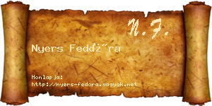 Nyers Fedóra névjegykártya